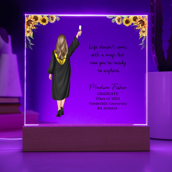 Acrylic Square with LED Base 8
