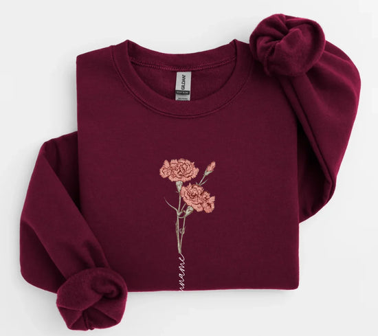 ParadiseMockups_Gildan_18000_FlatLay_Maroon_WhiteBG_1