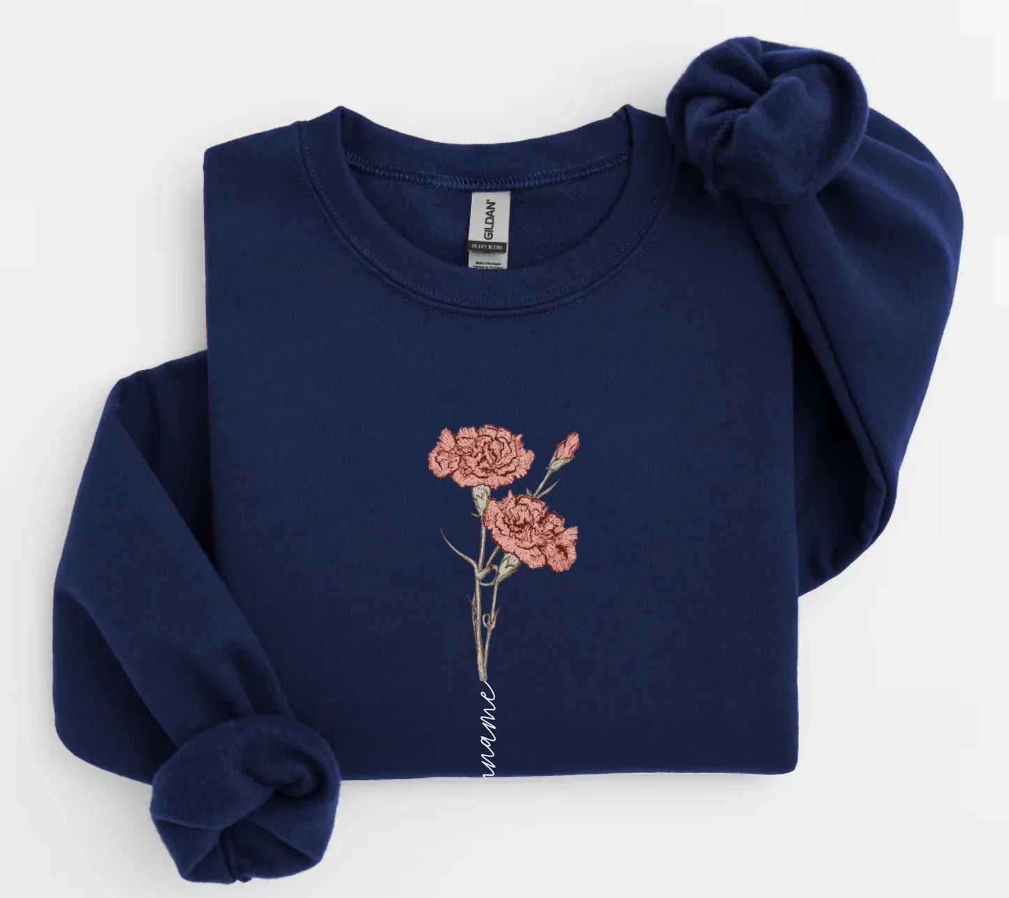 ParadiseMockups_Gildan_18000_FlatLay_Navy_WhiteBG_1