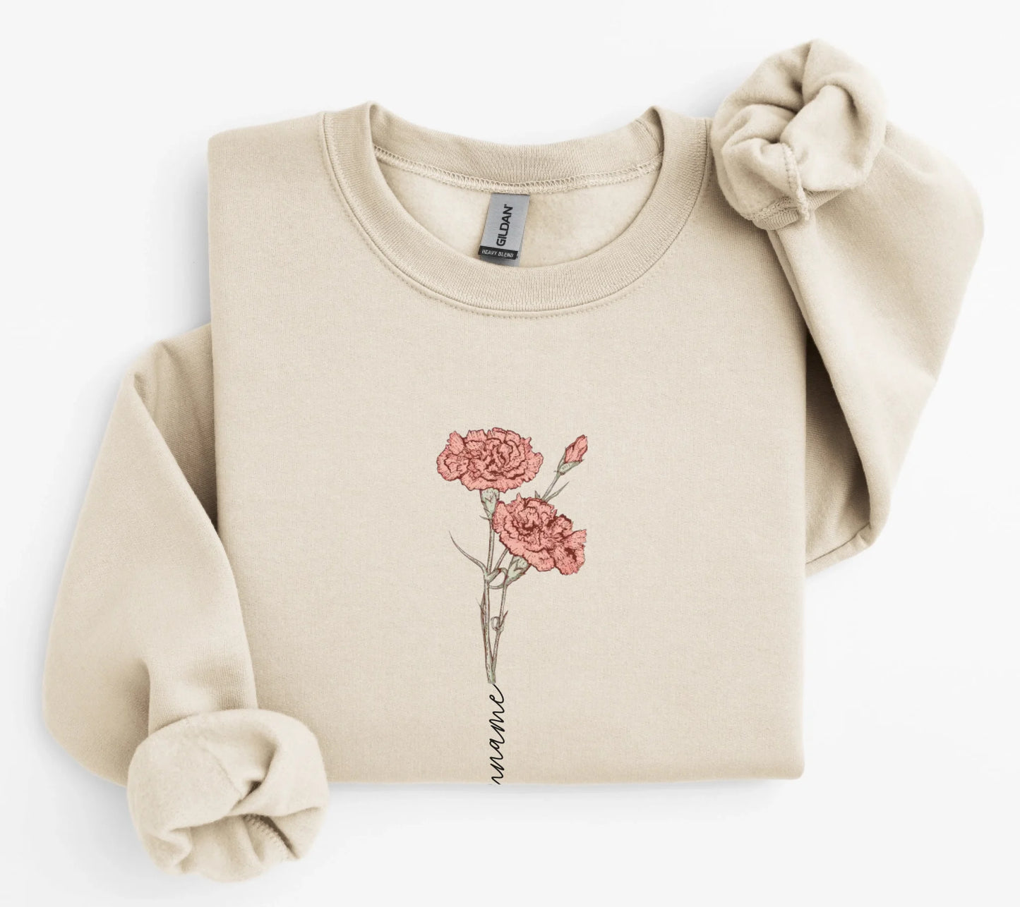 ParadiseMockups_Gildan_18000_FlatLay_Sand_WhiteBG_1