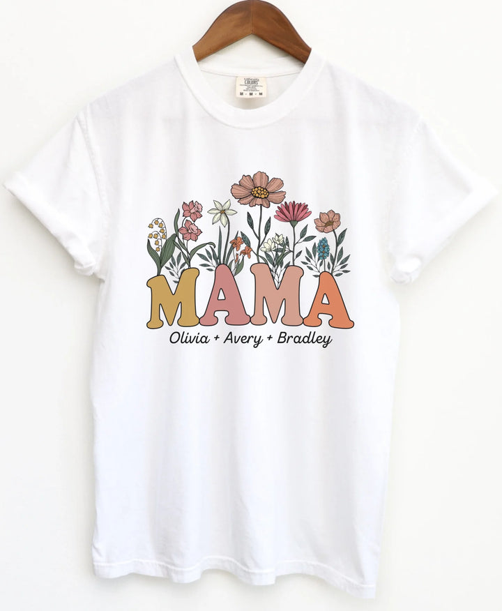 Blooming Mama - Gift for Mom - Personalized T-Shirt