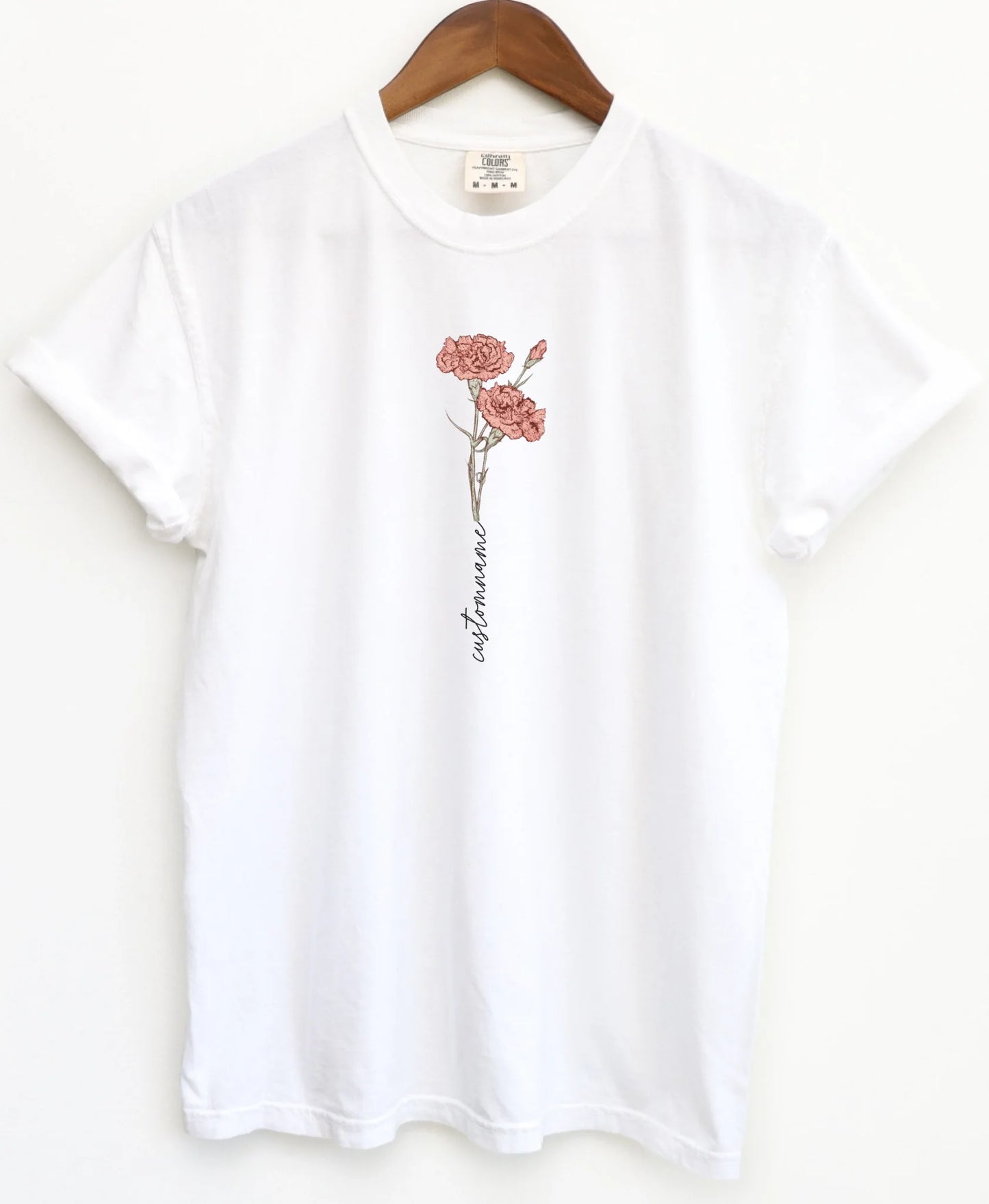 Mama's Vintage Birth Month Flower  - Gift for Mom - Personalized T-Shirt