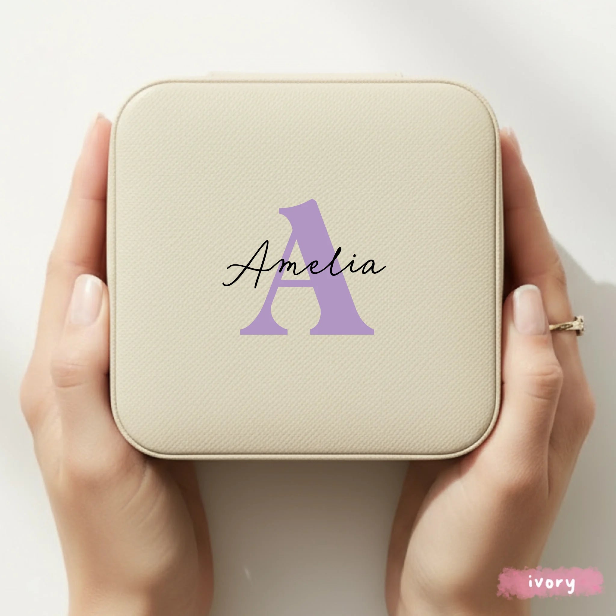 MimosaMocks Jewelry Travel Case  - Ivory 001