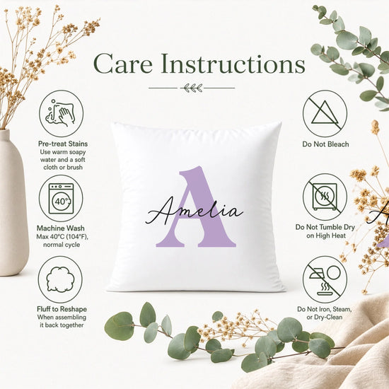 square cushion care instructions