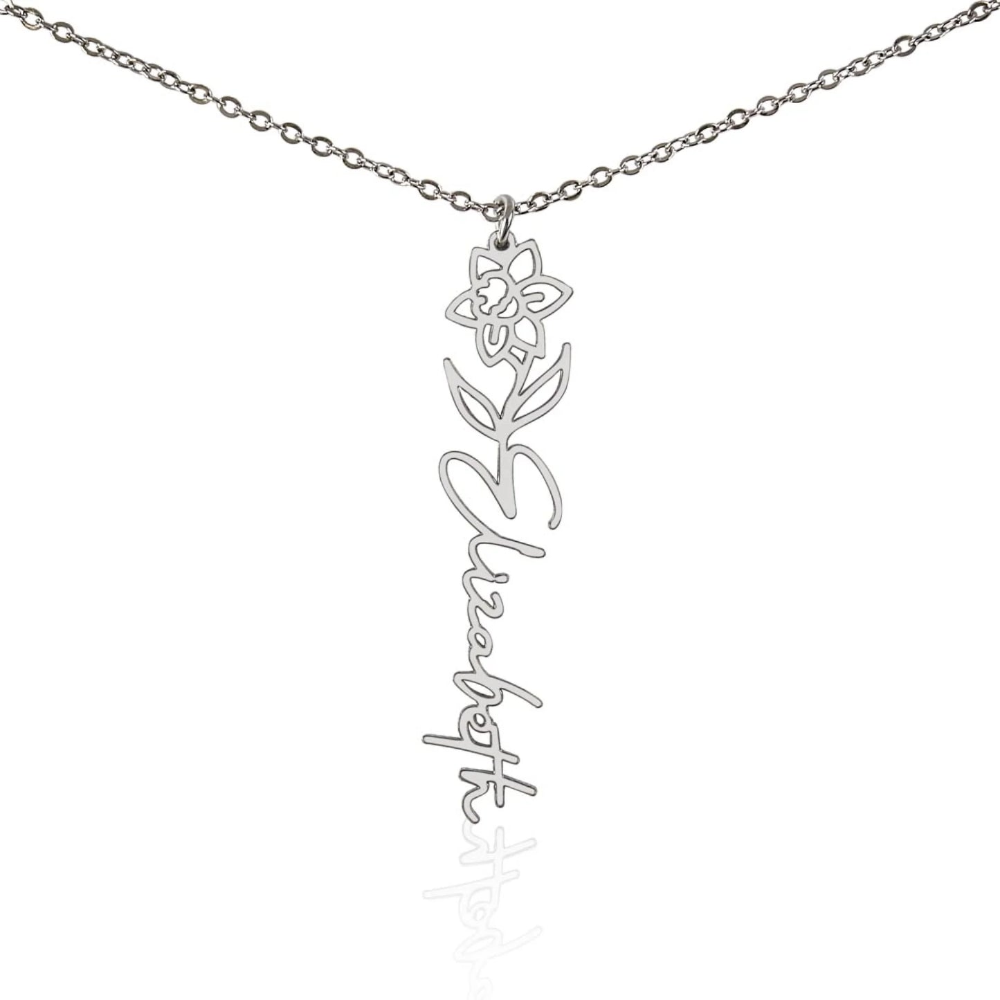 Flower Name Necklace Mar Plain 3
