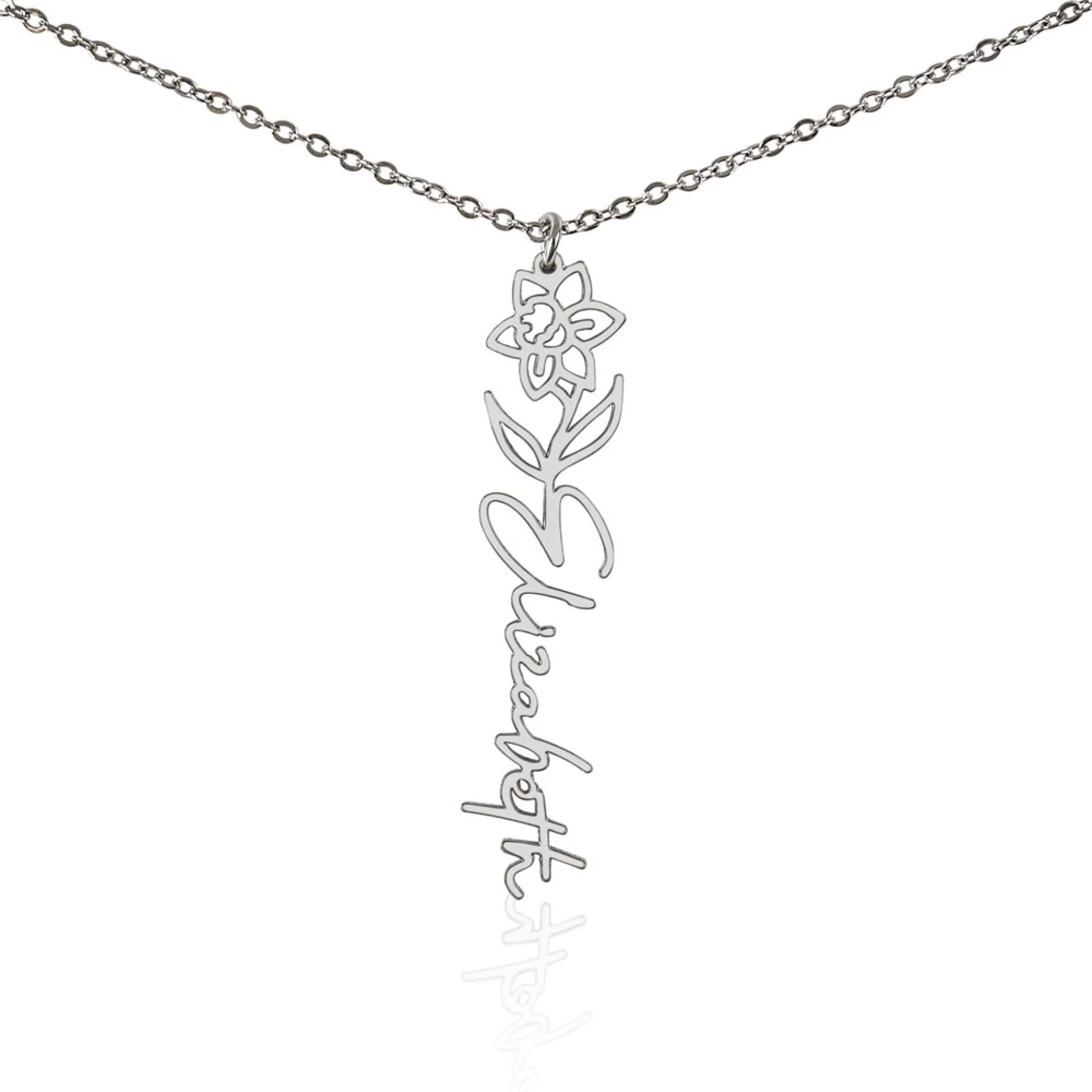 Flower Name Necklace Mar Plain 3