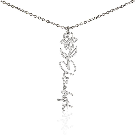 Flower Name Necklace Mar Plain 3