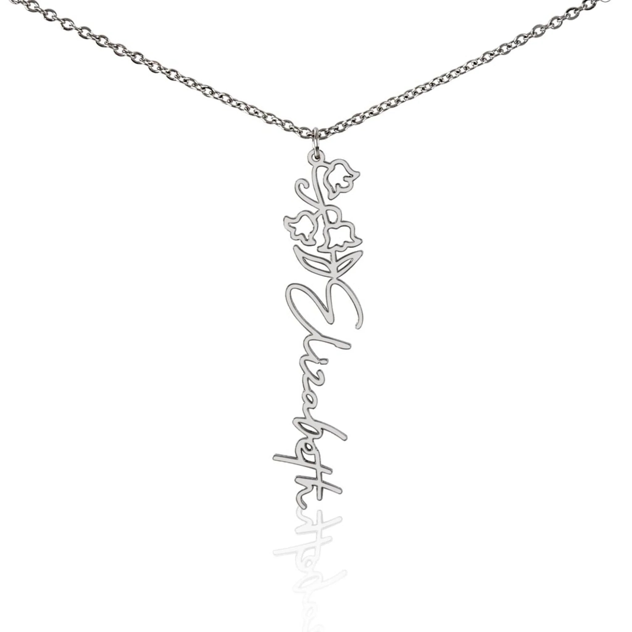 Flower Name Necklace May Plain 5