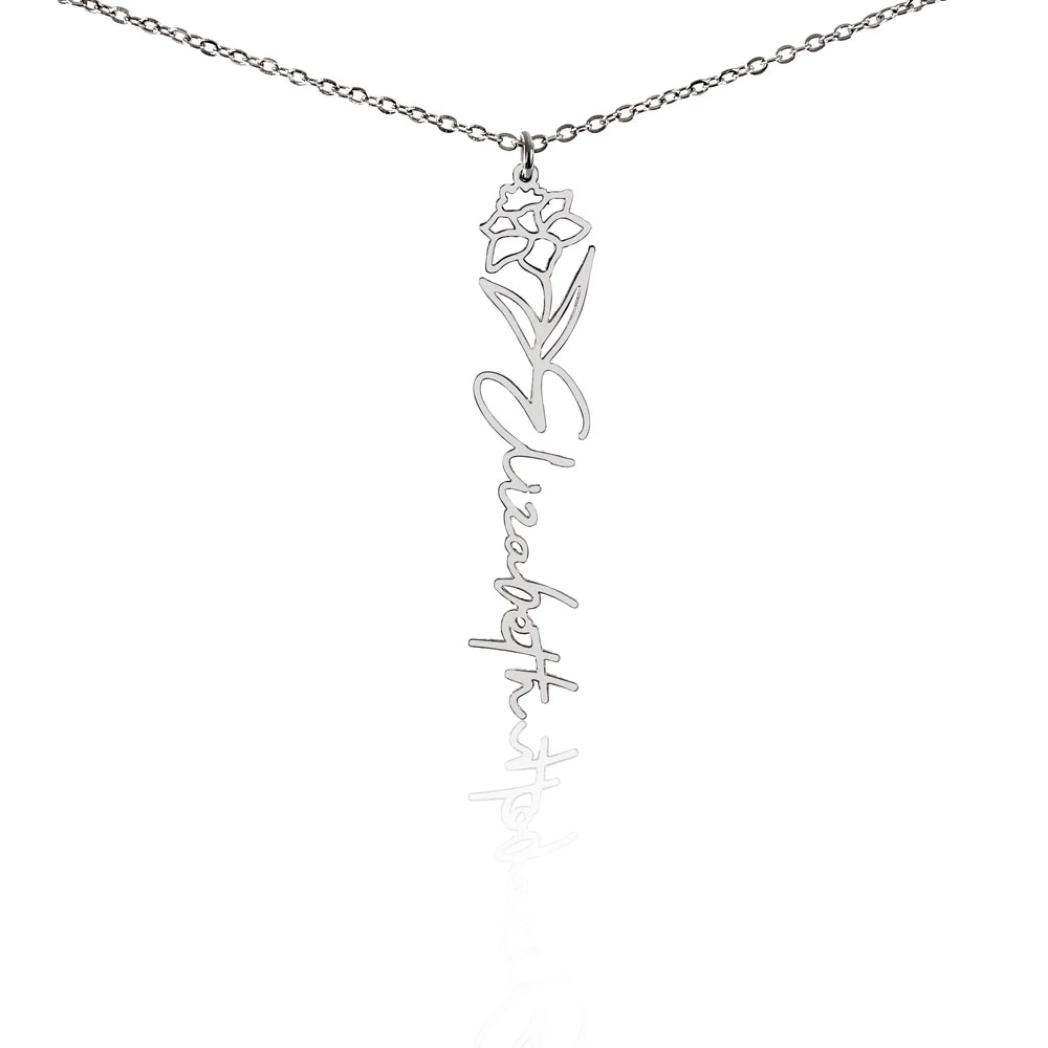 Flower Name Necklace Dec Plain 12