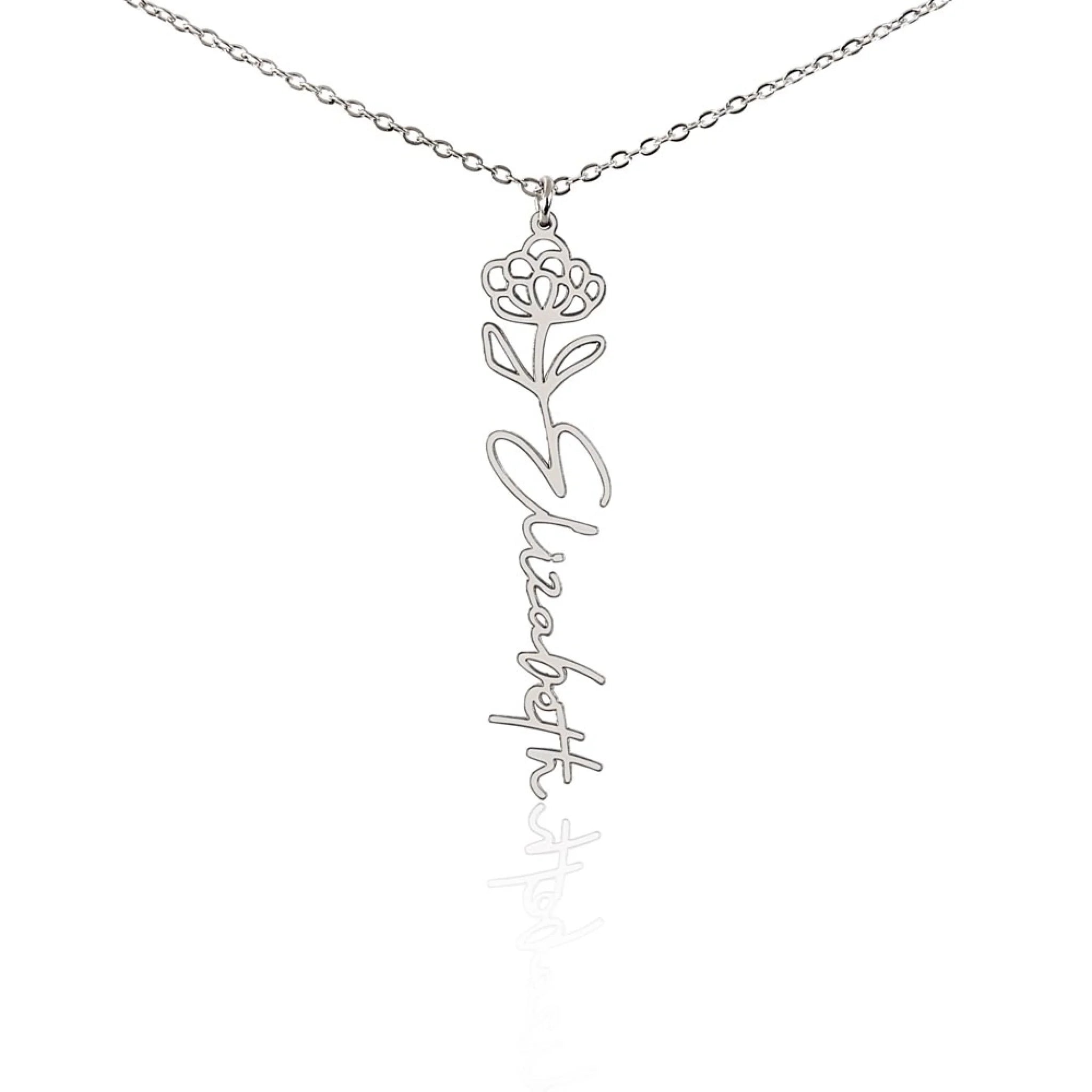 Flower Name Necklace Nov Plain 11