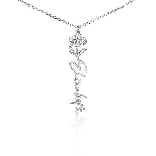 Flower Name Necklace Nov Plain 11