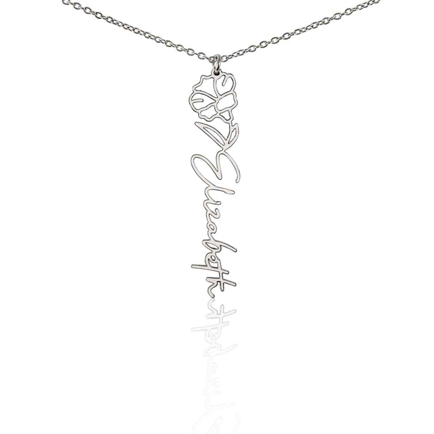 Flower Name Necklace Sep Plain 9