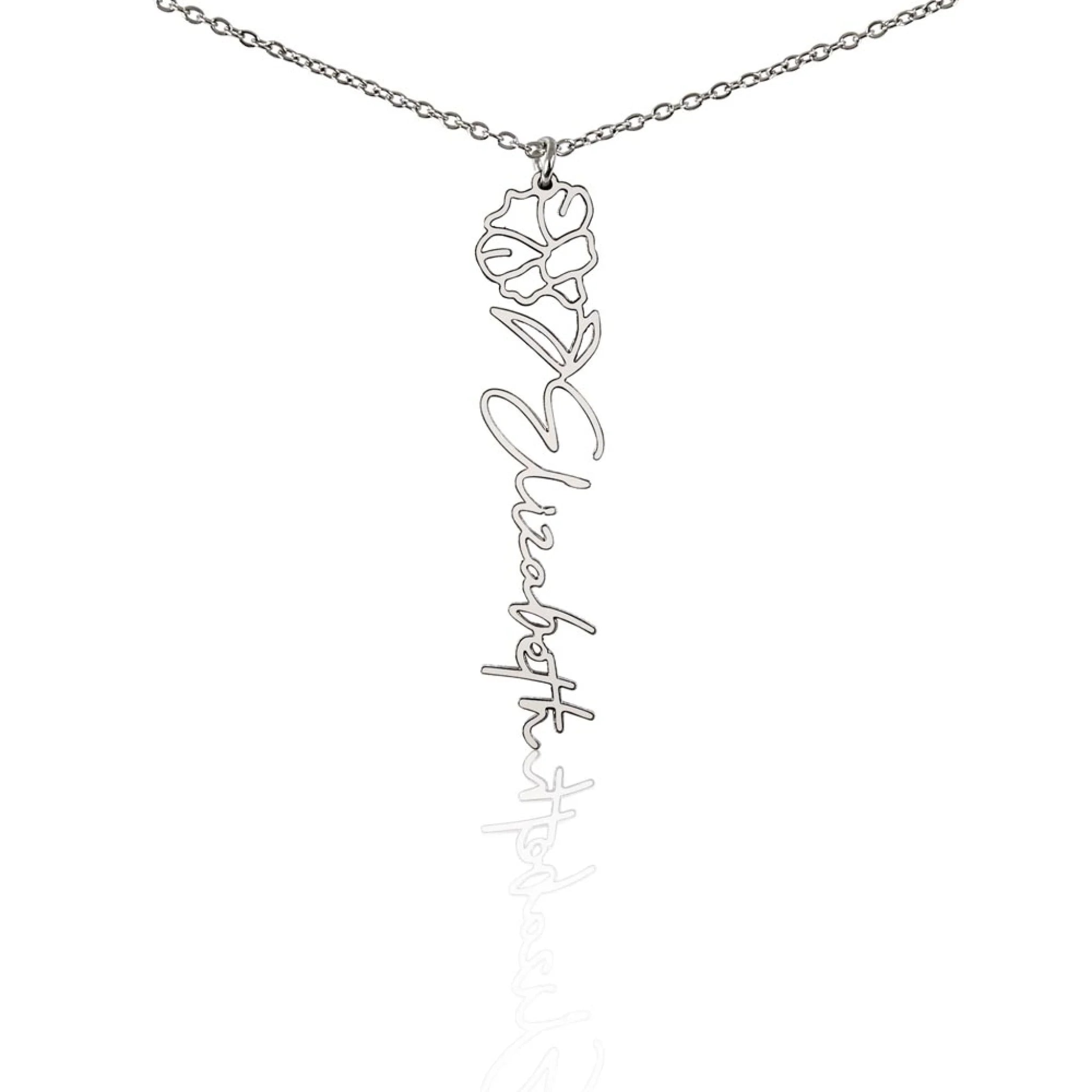 Flower Name Necklace Sep Plain 9