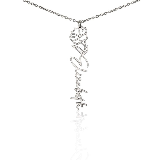 Flower Name Necklace Sep Plain 9