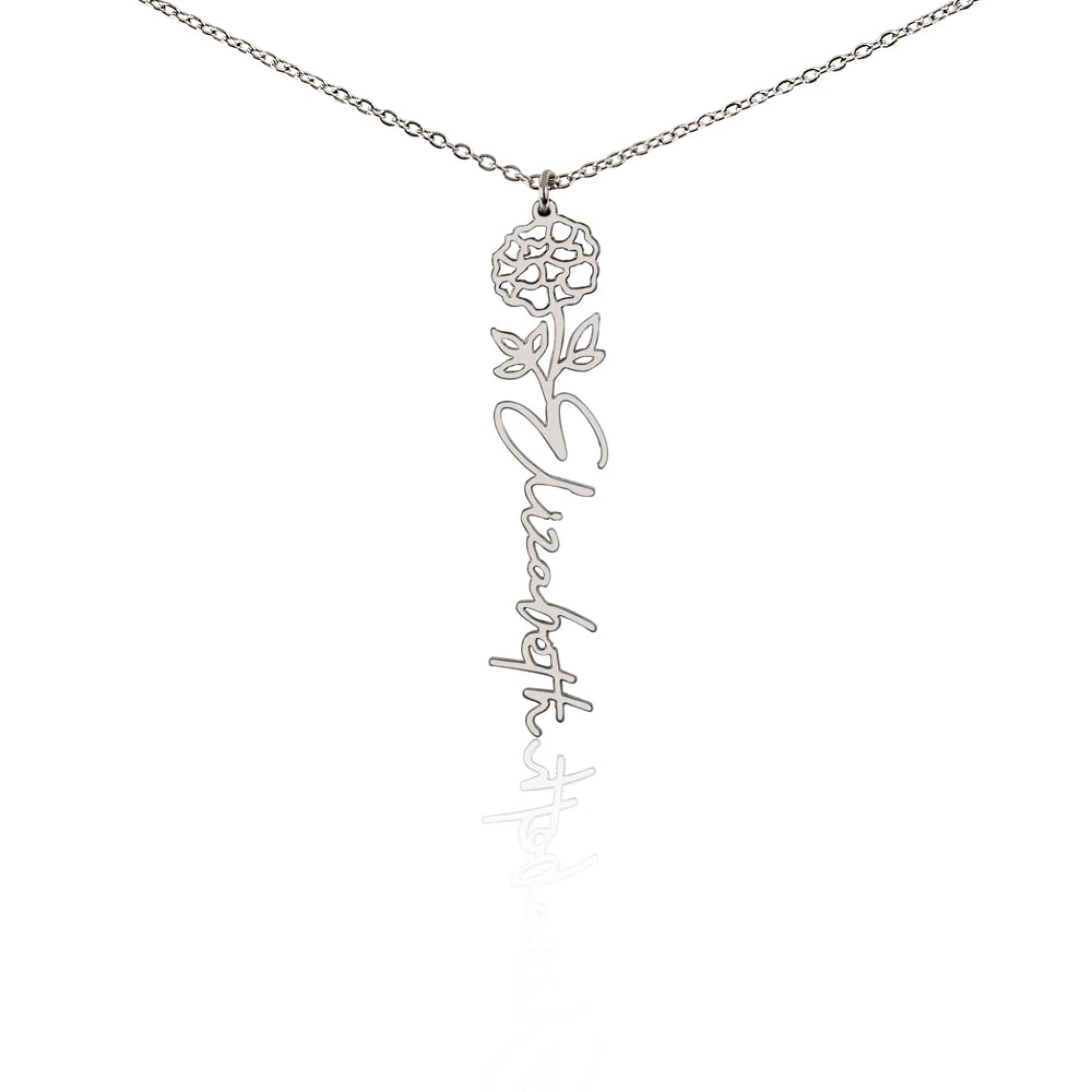 Flower Name Necklace Oct Plain 10
