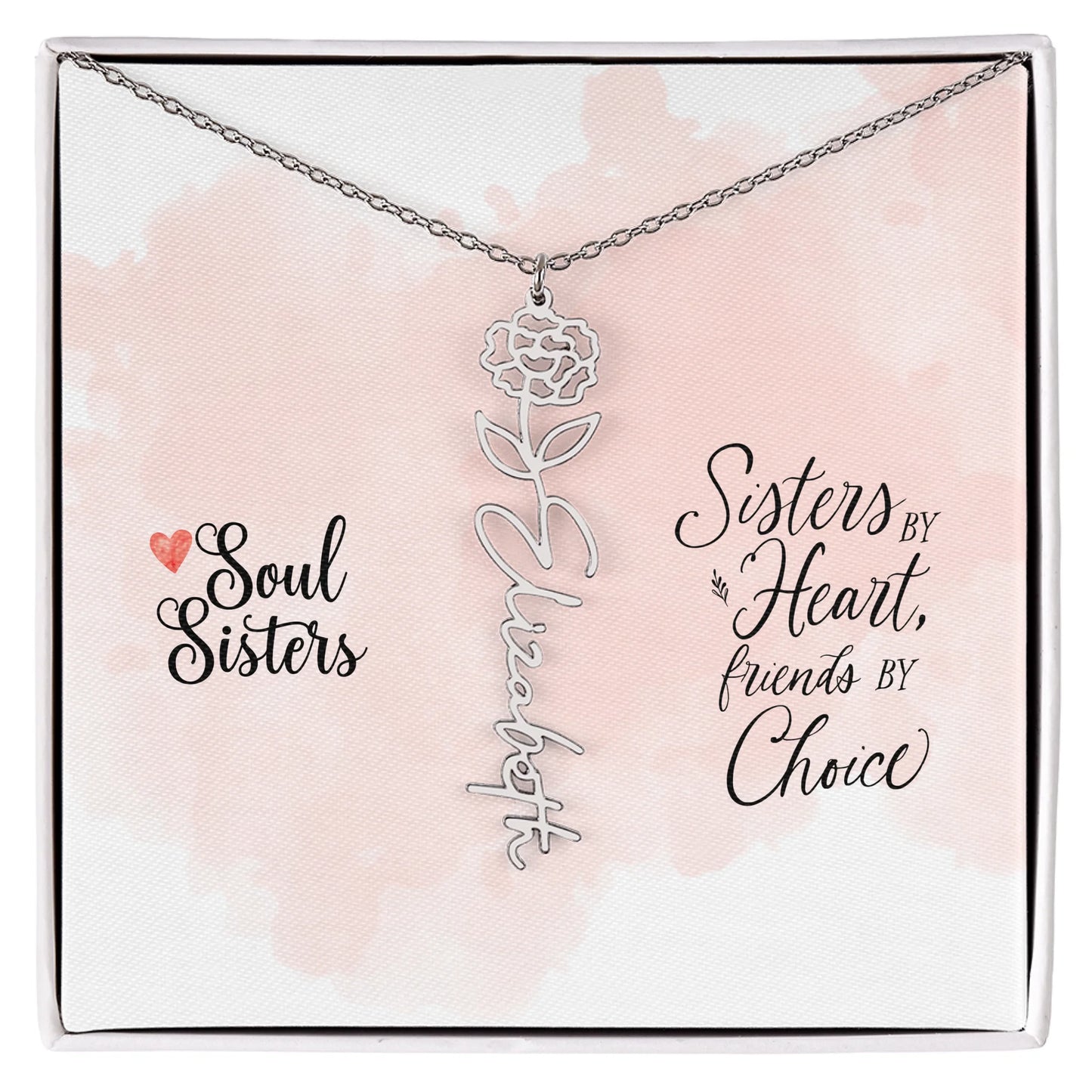 Flower Name Necklace Jan