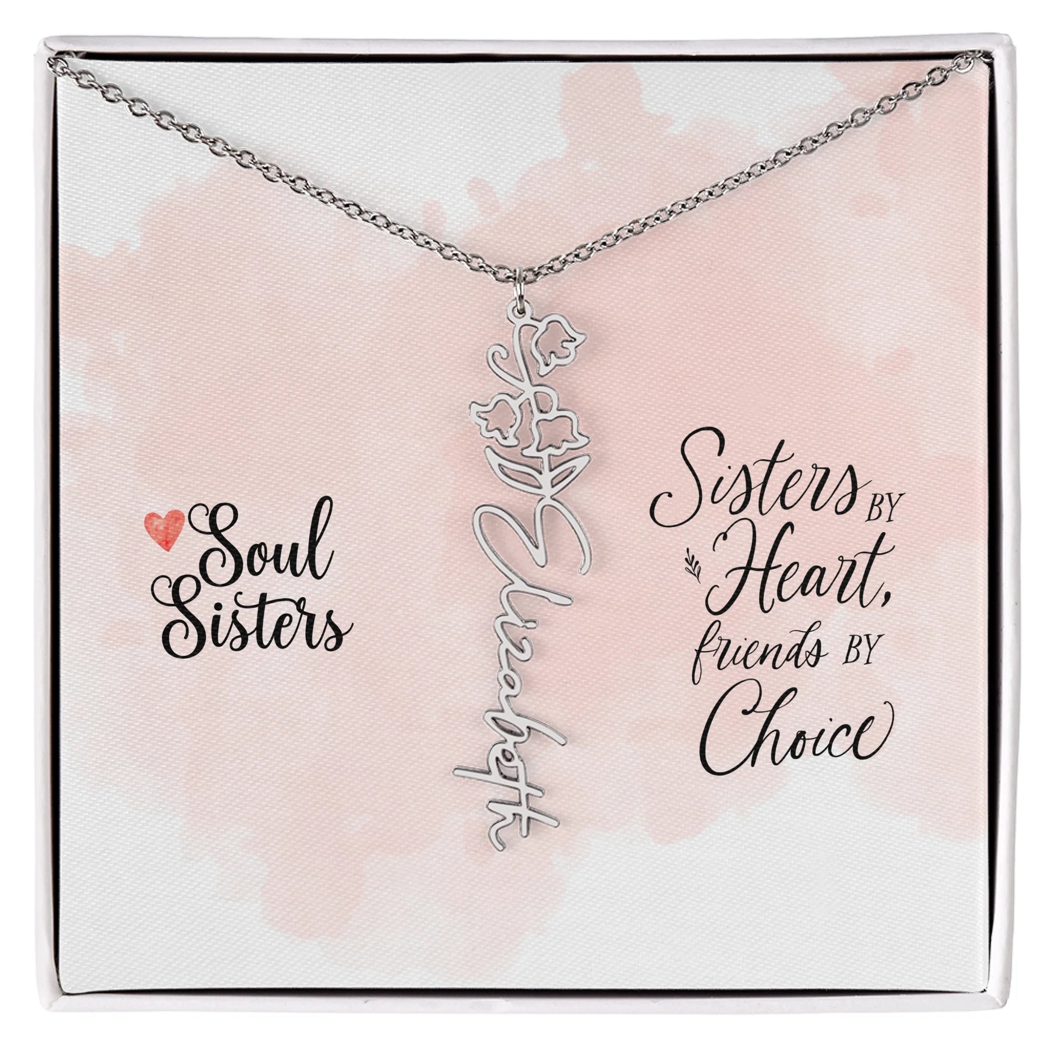 Flower Name Necklace May