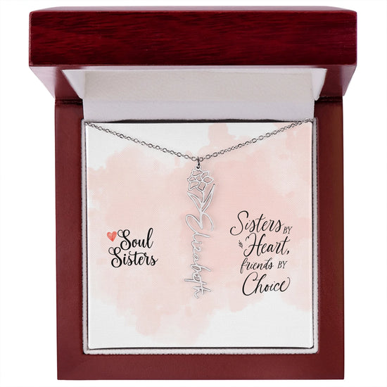 Flower Name Necklace Dec Lux