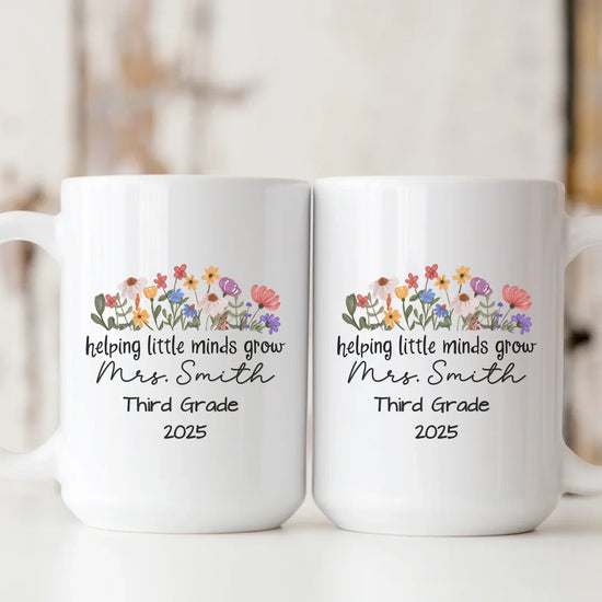 Personalized teacher mug 11oz with custom text