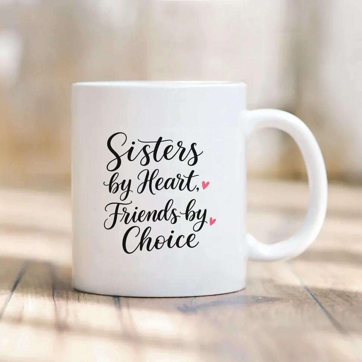Always My Best Friend Mug - angled view of soul sister friendship design