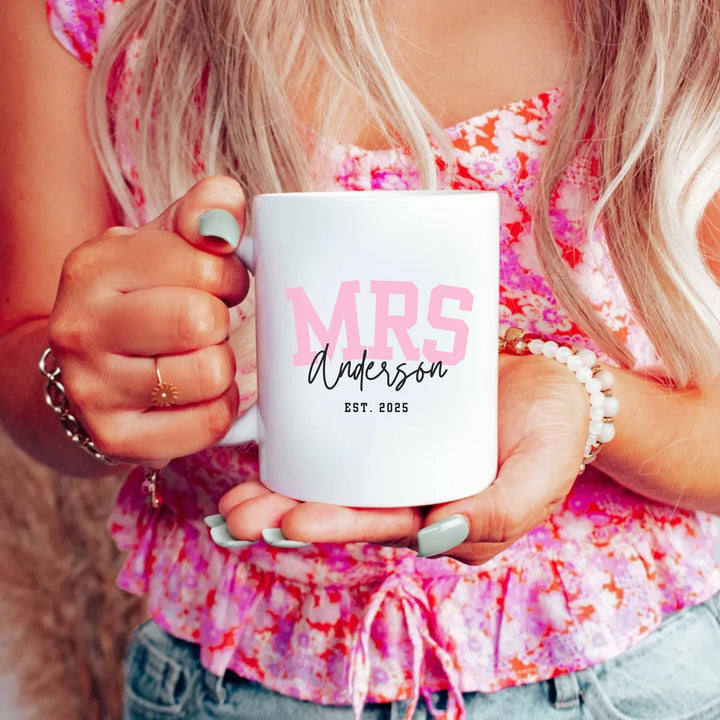 The New Mrs - Gift for Brides - Personalized Mug