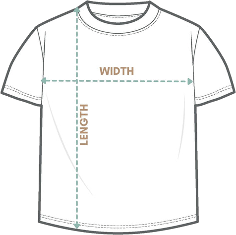 Toddler Tee measurement diagram